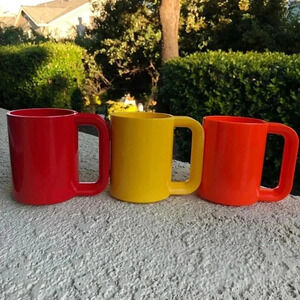 Ingrid 1980’s Melamine Mugs, Set of 3